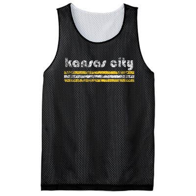 Kansas City Missouri Retro Vintage Weathered Throwback Mesh Reversible Basketball Jersey Tank