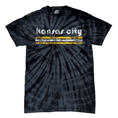 Kansas City Missouri Retro Vintage Weathered Throwback Tie-Dye T-Shirt