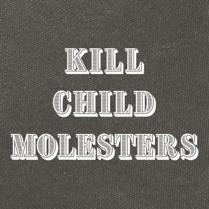 Kill Child Molesters ChildrenS Protection Statement Cotton Canvas Backpack