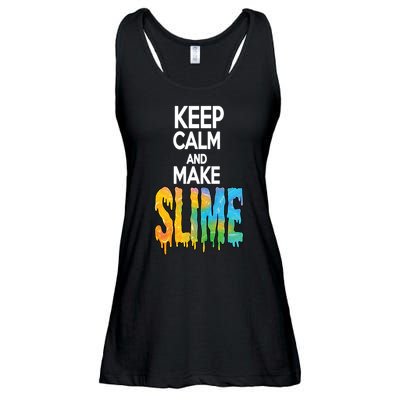 Keep Calm And Make Slime Ladies Essential Flowy Tank