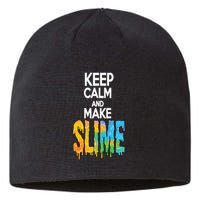 Keep Calm And Make Slime Sustainable Beanie