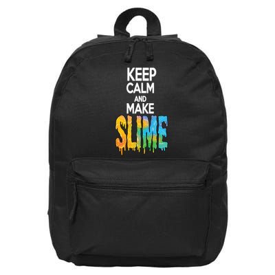 Keep Calm And Make Slime 16 in Basic Backpack