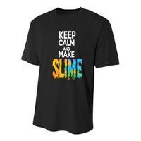 Keep Calm And Make Slime Youth Performance Sprint T-Shirt