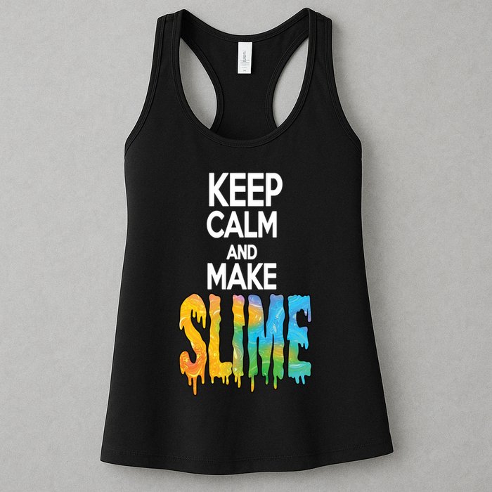 Keep Calm And Make Slime Womens Tank Top