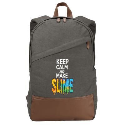 Keep Calm And Make Slime Cotton Canvas Backpack