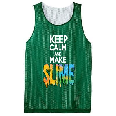 Keep Calm And Make Slime Mesh Reversible Basketball Jersey Tank