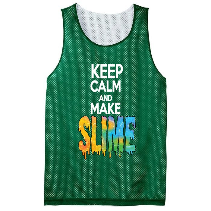 Keep Calm And Make Slime Mesh Reversible Basketball Jersey Tank