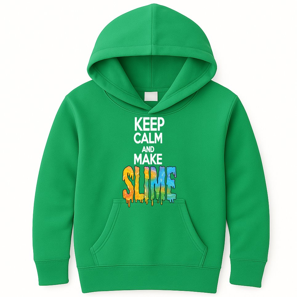 Keep Calm And Make Slime Kids Hoodie