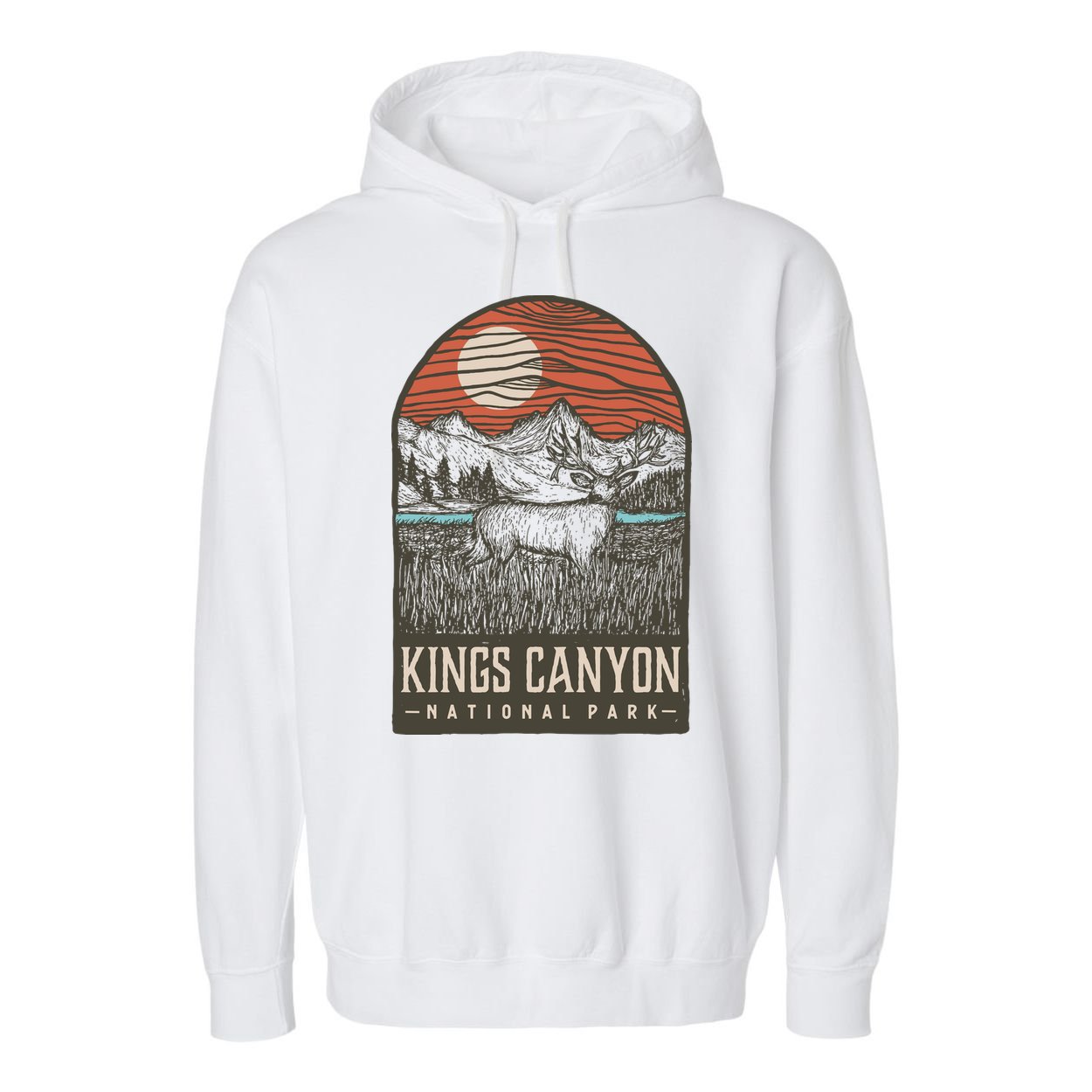 Kings Canyon National Park Garment-Dyed Fleece Hoodie