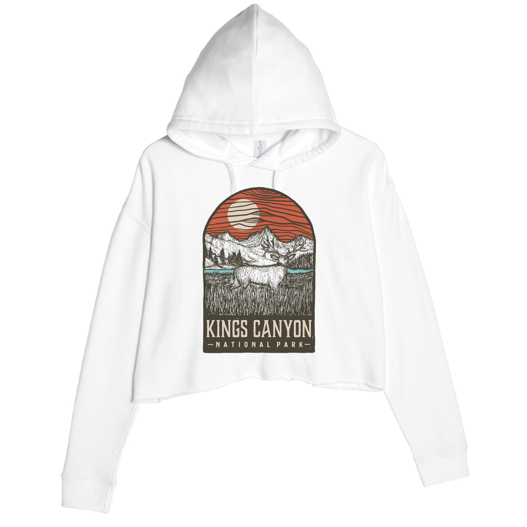 Kings Canyon National Park Crop Fleece Hoodie