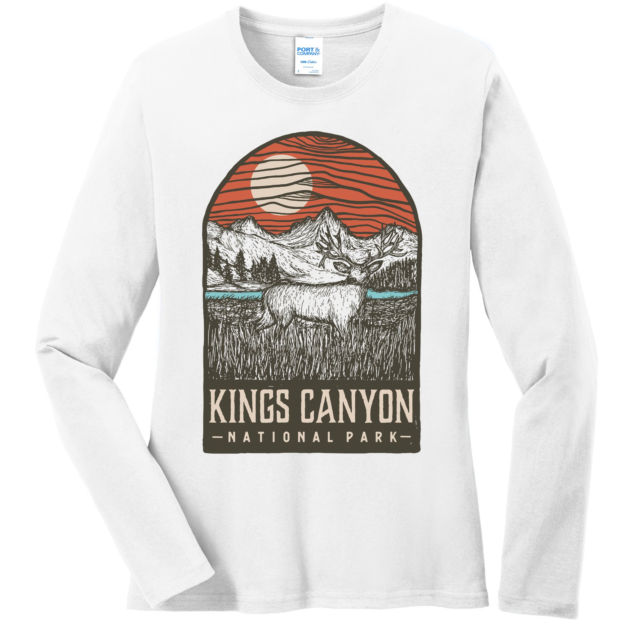 Kings Canyon National Park Ladies Long Sleeve Shirt
