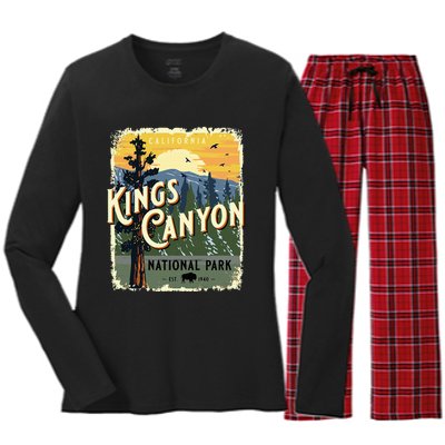 Kings Canyon National Park California Usa Women's Long Sleeve Flannel Pajama Set 