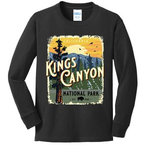 Kings Canyon National Park California Usa Kids Long Sleeve Shirt