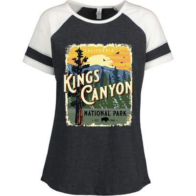 Kings Canyon National Park California Usa Enza Ladies Jersey Colorblock Tee