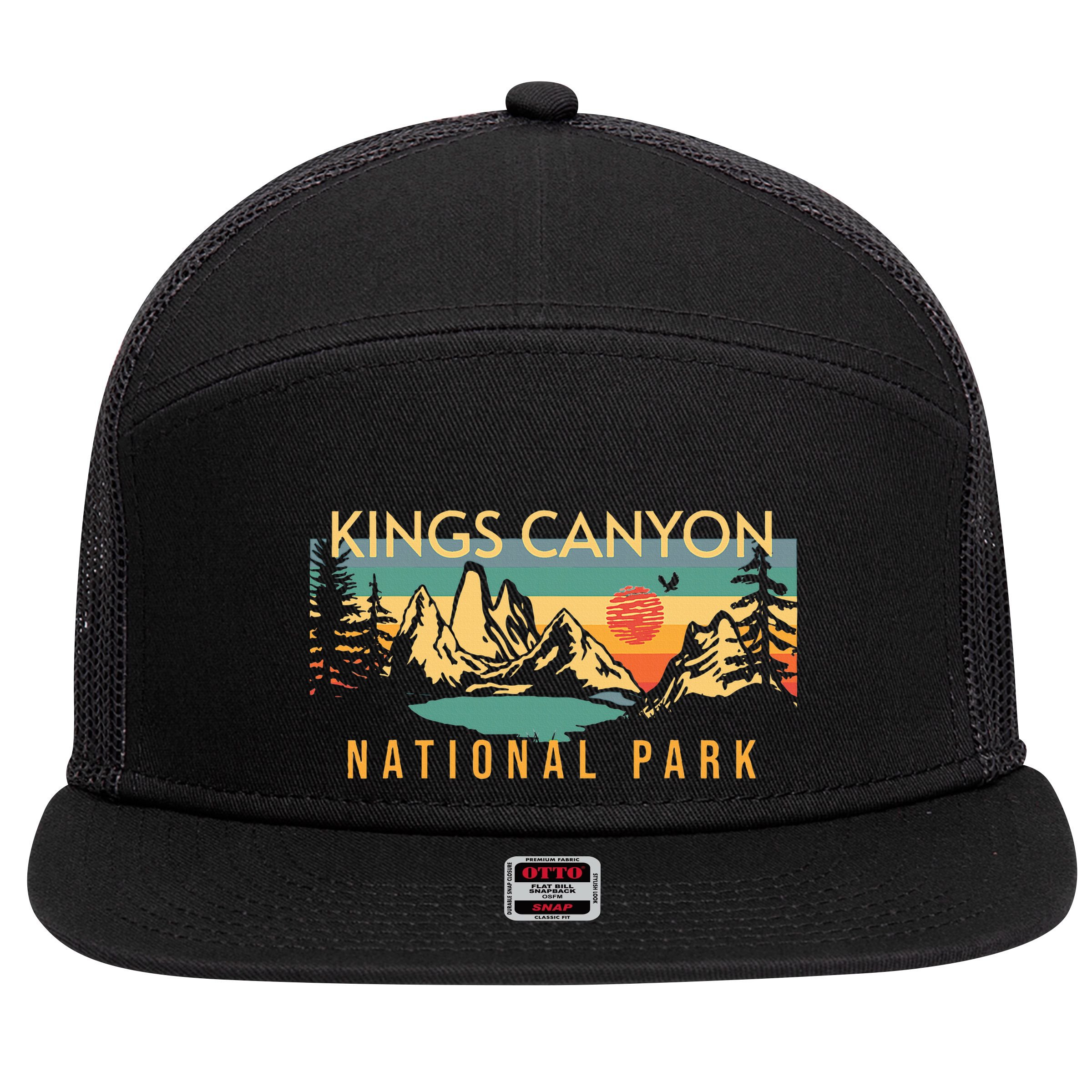 Kings Canyon National Park 7 Panel Mesh Trucker Snapback Hat
