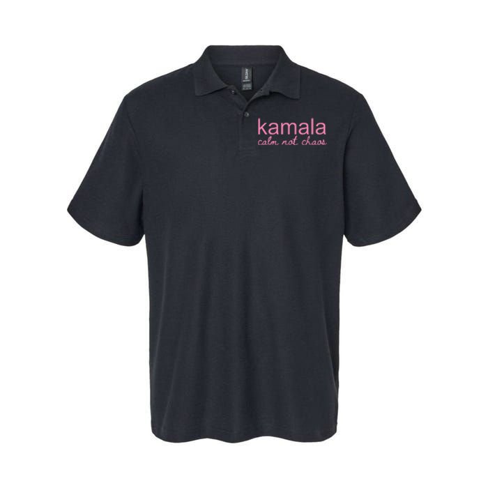 Kamala Calm Not Chaos Kamala Harris 2024 Softstyle Adult Sport Polo