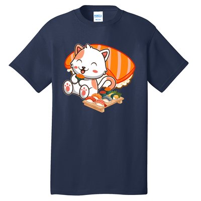 Kawaii Cat Otaku Japanese Sushi Gift Girls Teenager Tall T-Shirt