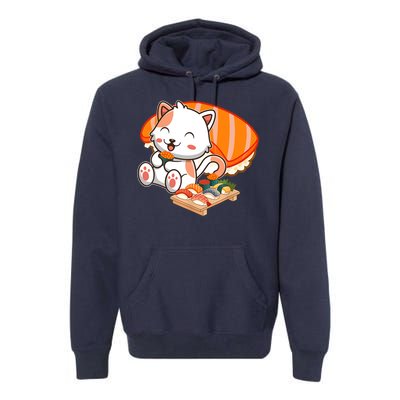 Kawaii Cat Otaku Japanese Sushi Gift Girls Teenager Premium Hoodie