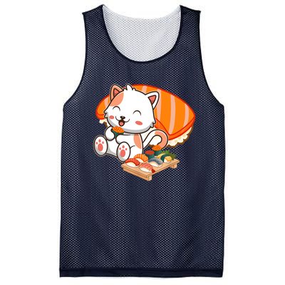 Kawaii Cat Otaku Japanese Sushi Gift Girls Teenager Mesh Reversible Basketball Jersey Tank