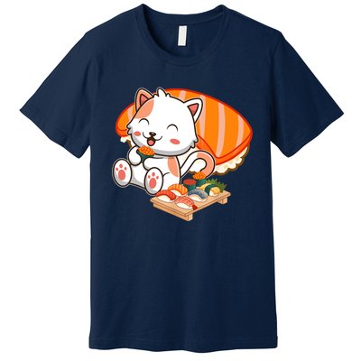 Kawaii Cat Otaku Japanese Sushi Gift Girls Teenager Premium T-Shirt