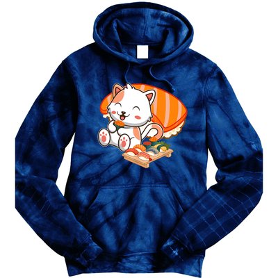 Kawaii Cat Otaku Japanese Sushi Gift Girls Teenager Tie Dye Hoodie