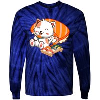 Kawaii Cat Otaku Japanese Sushi Gift Girls Teenager Tie-Dye Long Sleeve Shirt