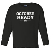 Kansas City October Ready Kc Blue Toddler Long Sleeve Shirt