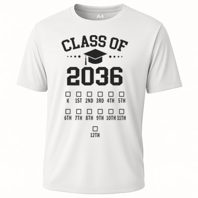 Kindergarten Class Of 2036 Grow With Me Space For Checkmarks Cooling Performance Crew T-Shirt