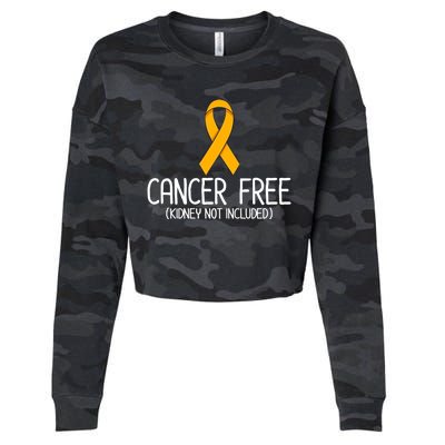 Kidney Cancer Orange Ribbon Awareness Survivor Gift Cropped Pullover Crew