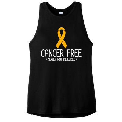 Kidney Cancer Orange Ribbon Awareness Survivor Gift Ladies PosiCharge Tri-Blend Wicking Tank