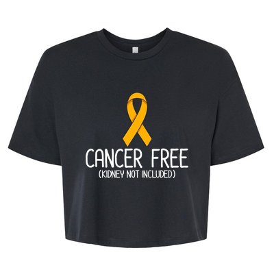 Kidney Cancer Orange Ribbon Awareness Survivor Gift Bella+Canvas Jersey Crop Tee