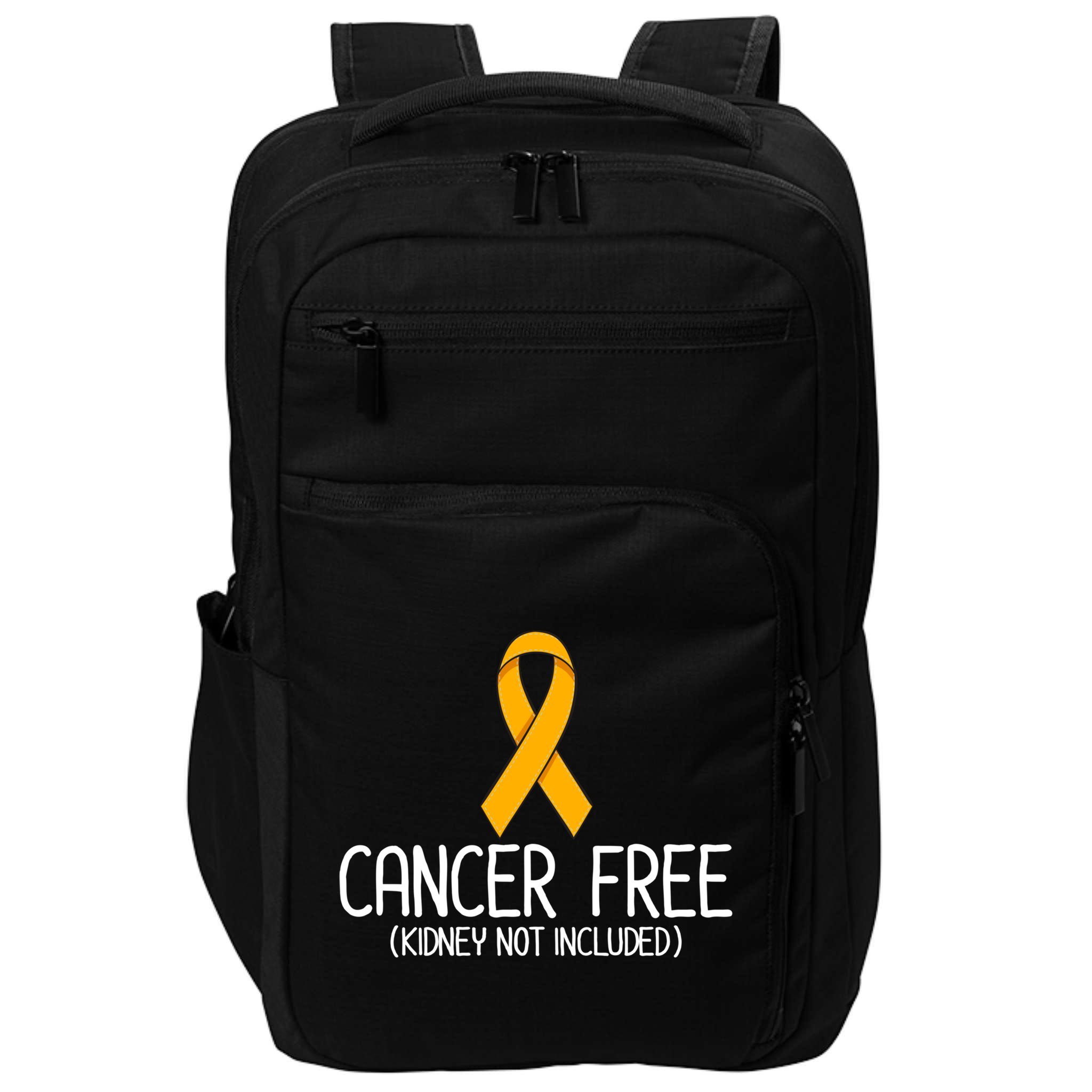Kidney Cancer Orange Ribbon Awareness Survivor Gift Impact Tech Backpack