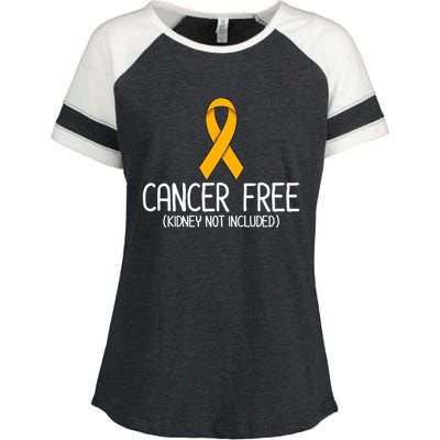 Kidney Cancer Orange Ribbon Awareness Survivor Gift Enza Ladies Jersey Colorblock Tee