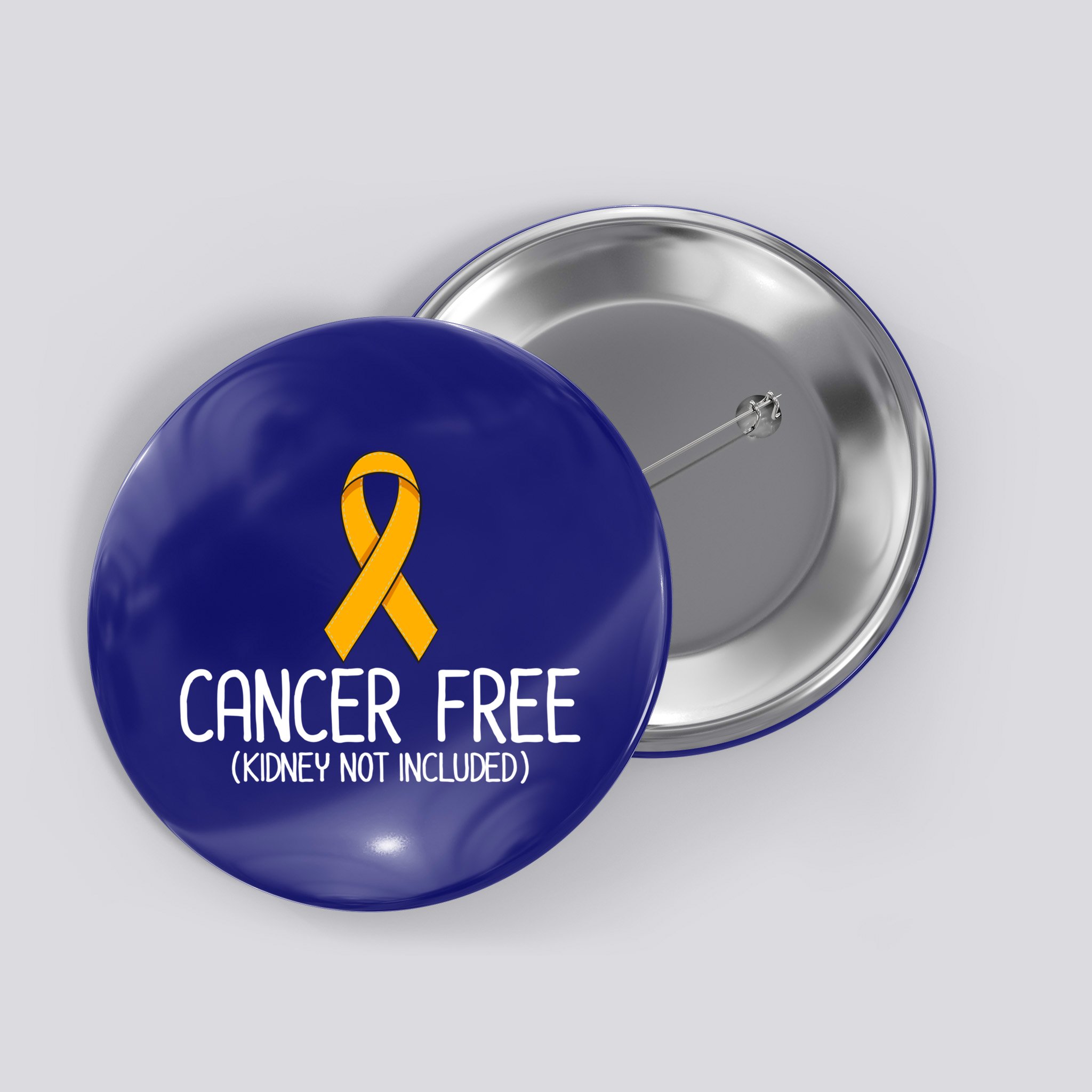 Kidney Cancer Orange Ribbon Awareness Survivor Gift Button