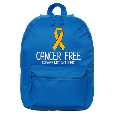 Kidney Cancer Orange Ribbon Awareness Survivor Gift 16 in Basic Backpack