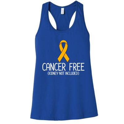 Kidney Cancer Orange Ribbon Awareness Survivor Gift Women's Racerback Tank