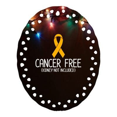 Kidney Cancer Orange Ribbon Awareness Survivor Gift Ceramic Oval Ornament