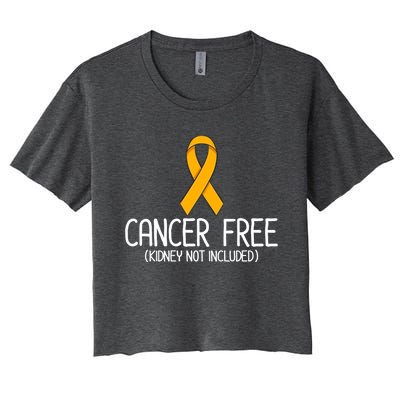 Kidney Cancer Orange Ribbon Awareness Survivor Gift Women's Crop Top Tee