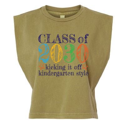 Kindergarten Class Of 2030 First Day At Kindergarten Gift Garment-Dyed Women's Muscle Tee