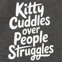 Kitty Cuddles Over People Struggles Funny Cat Lover Vector Backpack