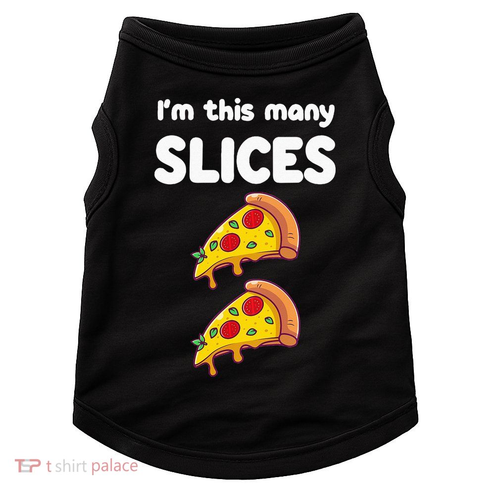 Kids Cute Pizza 2nd Birthday Im This Many Slices 2 Year Old Doggie Tank