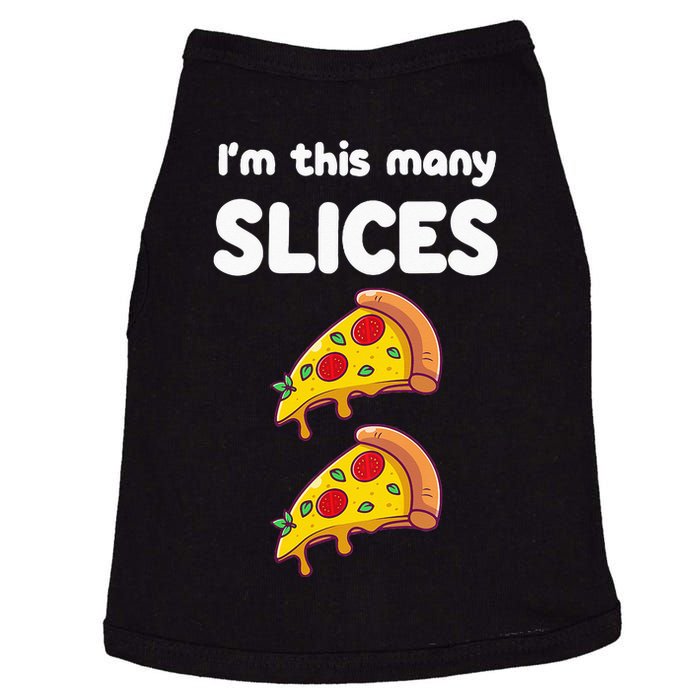 Kids Cute Pizza 2nd Birthday Im This Many Slices 2 Year Old Doggie Tank