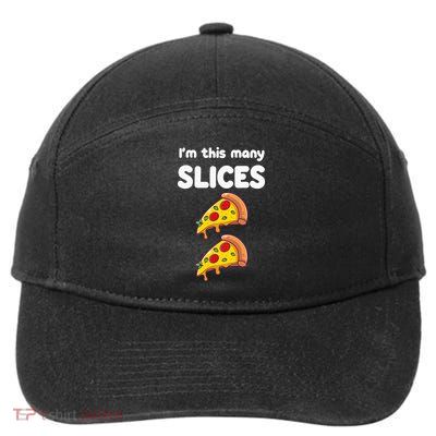 Kids Cute Pizza 2nd Birthday Im This Many Slices 2 Year Old 7-Panel Snapback Hat
