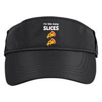 Kids Cute Pizza 2nd Birthday Im This Many Slices 2 Year Old Adult Drive Performance Visor