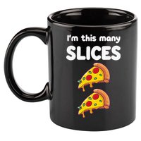 Kids Cute Pizza 2nd Birthday Im This Many Slices 2 Year Old 11oz C Handle Ceramic Mug