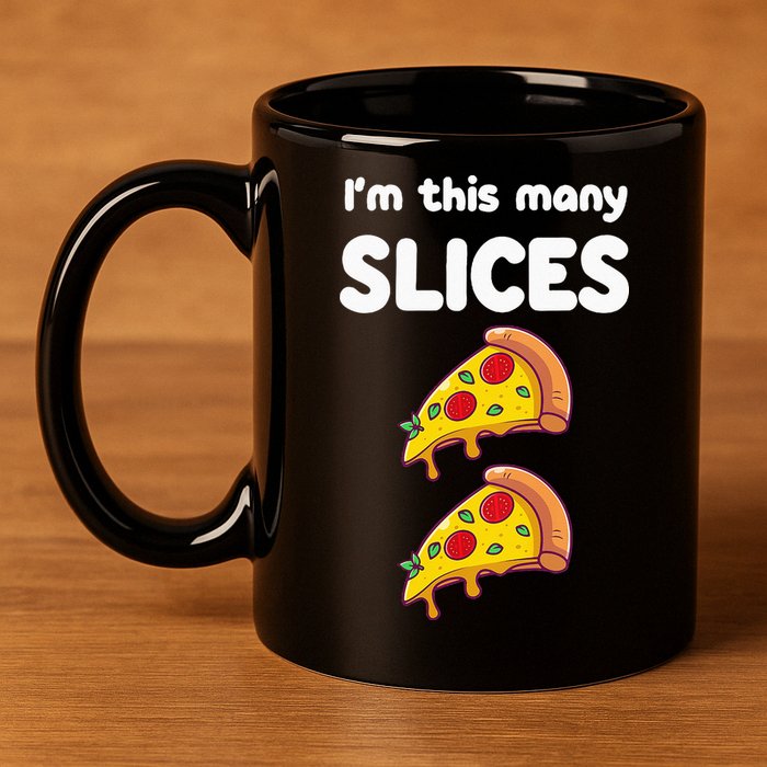 Kids Cute Pizza 2nd Birthday Im This Many Slices 2 Year Old 11oz C Handle Ceramic Mug