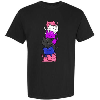 Kawaii Cat Pile Genderfluid Pride Garment-Dyed Heavyweight T-Shirt