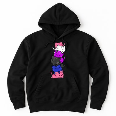 Kawaii Cat Pile Genderfluid Pride Hoodie