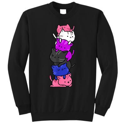 Kawaii Cat Pile Genderfluid Pride Sweatshirt