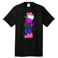 Kawaii Cat Pile Genderfluid Pride Tall T-Shirt